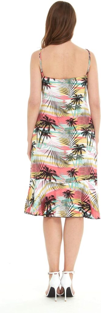 Matchable Couple Hawaiian Luau Shirt or Mermaid Ruffle Dress in Sunset Neon